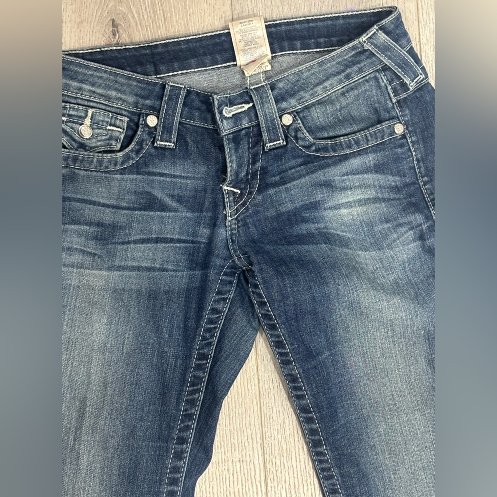 True Religion Women's Straight-Leg Denim Jeans in Faded Blue - Picture 5 of 8